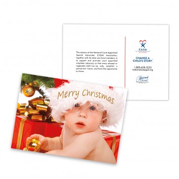 Customizable Merry Christmas CASA baby Cards with Envelopes