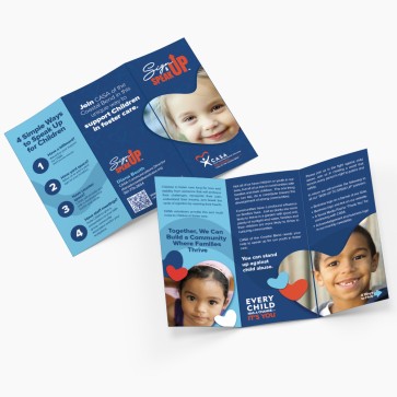 Sign Up Speak Up Brochure (Custom Logo, Contact & QrCode)