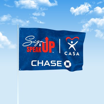 Sign Up Speak Full Color Large Flag - 3' x 5' 