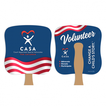 2-Sided Patriotic Full Color Hand Fans - Instock