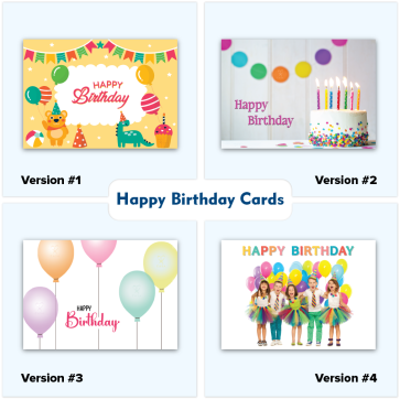 Custom Happy Birthday Greeting Cards With envelopes