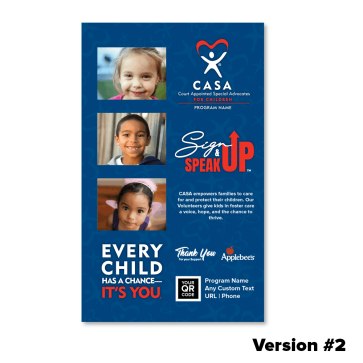 Table Top Retractable Banner - Sign Up Speak Up