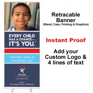 Boy Grinning Retractable Banner (Every Child)