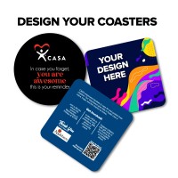 Coasters – Custom Design (Round or Square) **Ships Free**
