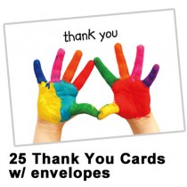 Thank You Cards - Hands   Spread the Word  TM (25 per set)