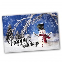 CUSTOMIZABLE Happy Holidays Snowman Card Spread the Word with Envelopes