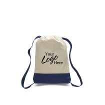Canvas 2 Tone Sport Backpack 14" W x 18" H with 2" Gusset
