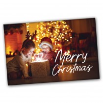 Merry Christmas Card -Kids looking in box (25 per set) Spread the Word  TM