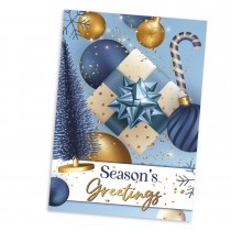 CUSTOM Christmas Card - Snow Globe (Pewter Tree) - Direct Print/ With envelopes