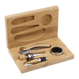 4 Piece Bamboo Wine Gift Set 
