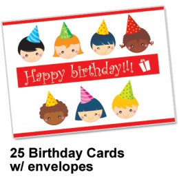 Happy Birthday (25 cards per set)