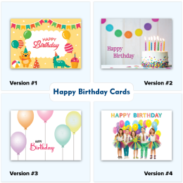 Custom Happy Birthday Greeting Cards With envelopes
