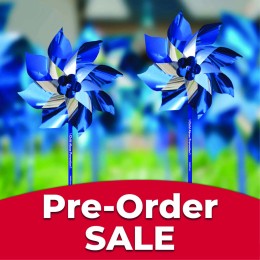 Large Blue Awareness Pinwheels - PRE-SALE