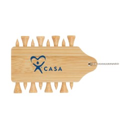Eco-friendly bamboo golf tool.