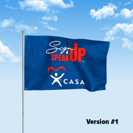 Sign Up Speak Full Color Large Flag - 3' x 5' 