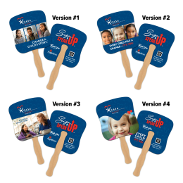 2-Sided Sign Up Speak Up Full Color Hand Fans 