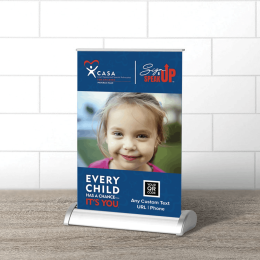 Table Top Retractable Banner - Sign Up Speak Up