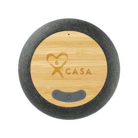 Garm Fabric & Bamboo Speaker with Wireless Chargin