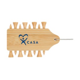 Eco-friendly bamboo golf tool.